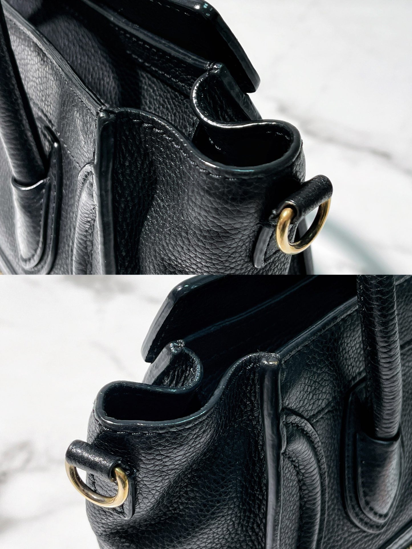 CELINE NANO LUGGAGE, Black/Gold