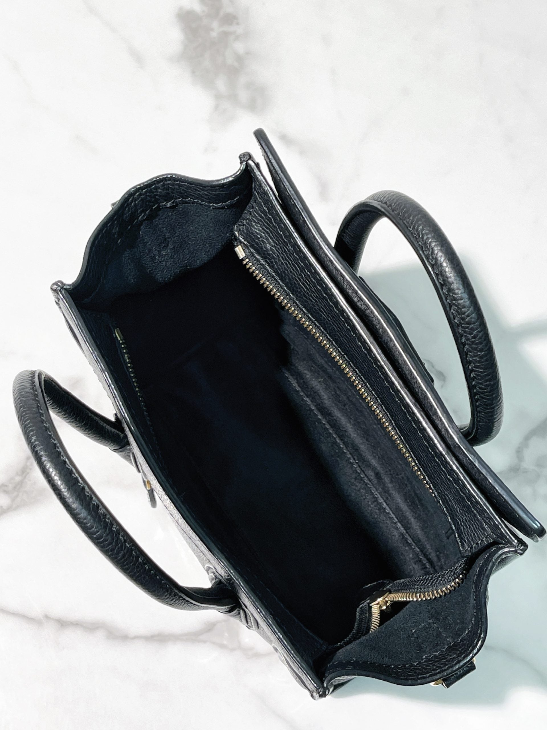 CELINE NANO LUGGAGE, Black/Gold