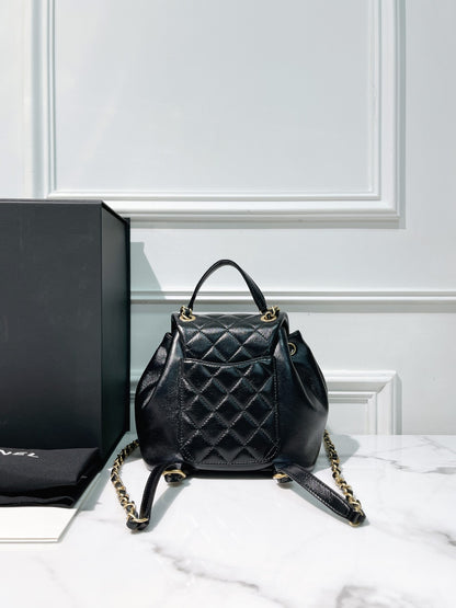 CHANEL 23K BACKPACK, Black/Gold
