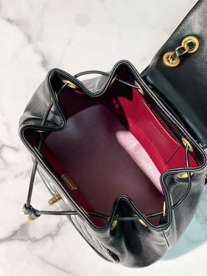 CHANEL 23K BACKPACK, Black/Gold