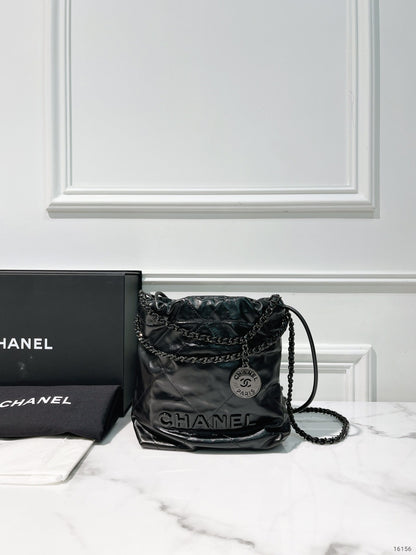 CHANEL MINI 22 BAG, So Black