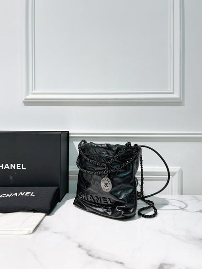 CHANEL MINI 22 BAG, So Black