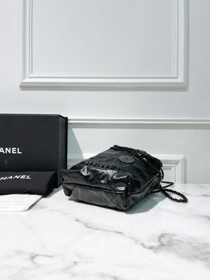 CHANEL MINI 22 BAG, So Black