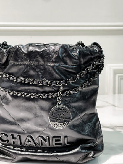 CHANEL MINI 22 BAG, So Black