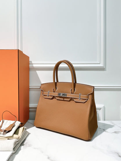 HERMES BIRKIN 30, Gold/Silver