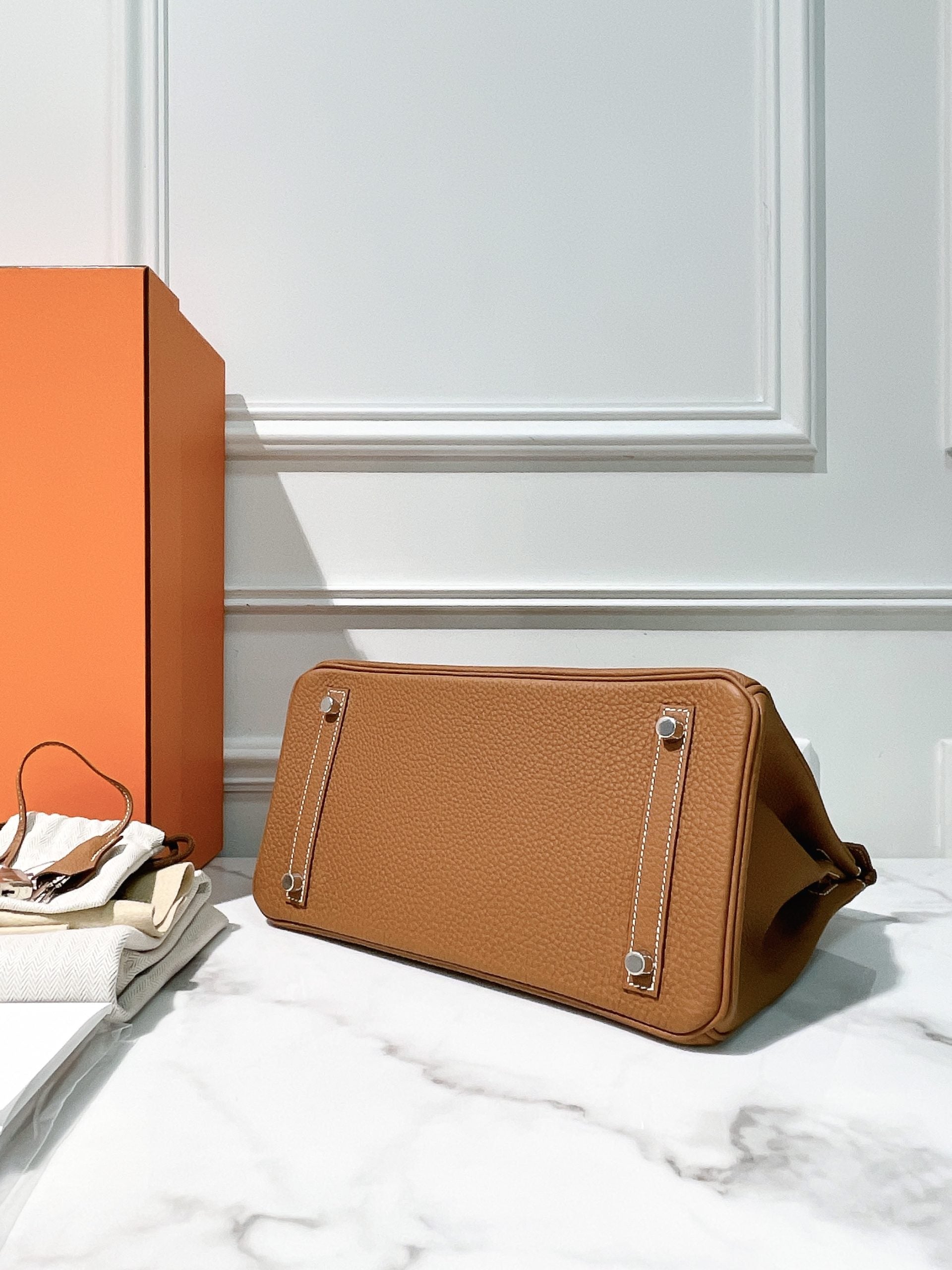 HERMES BIRKIN 30, Gold/Silver