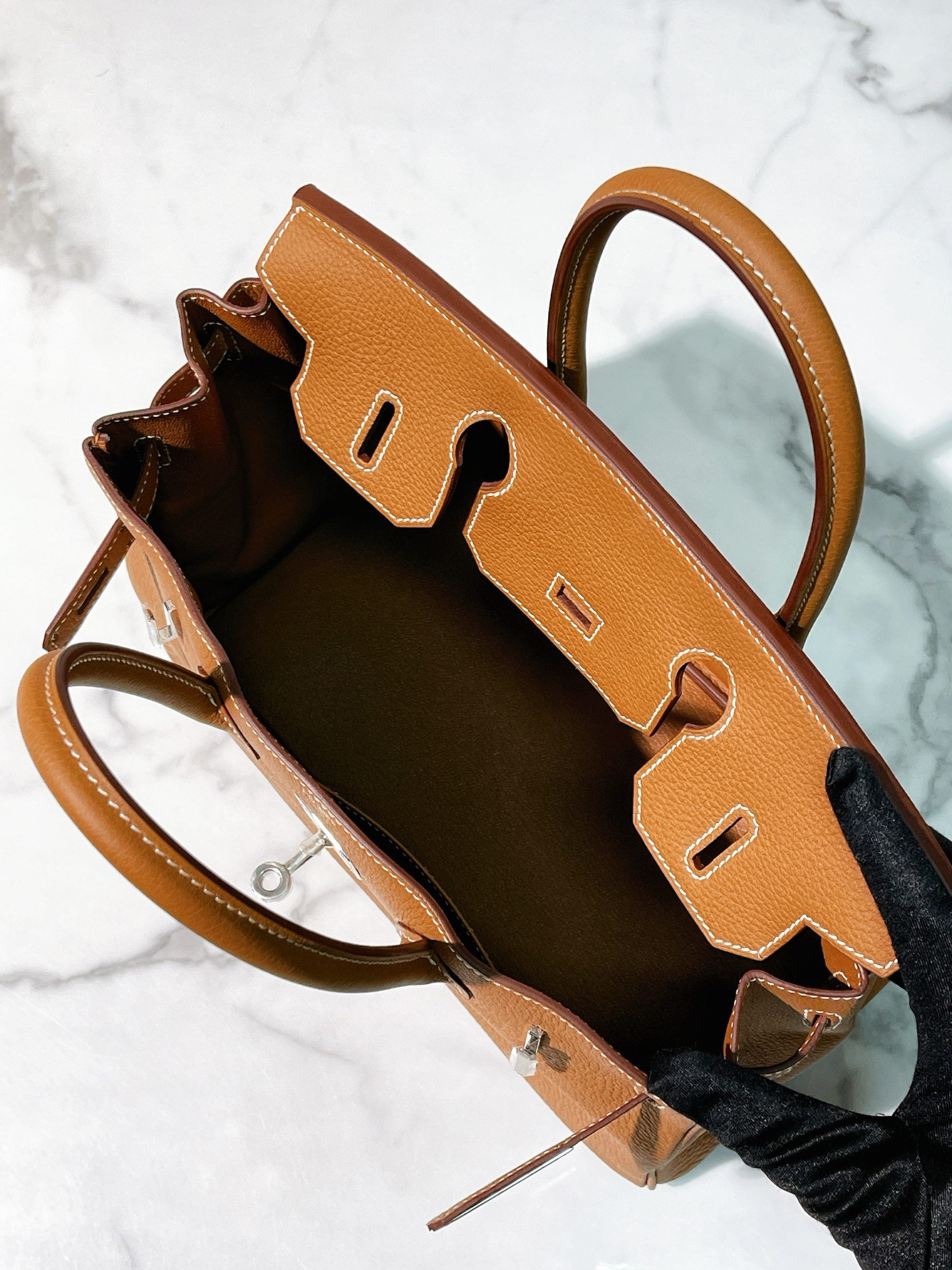 HERMES BIRKIN 30, Gold/Silver