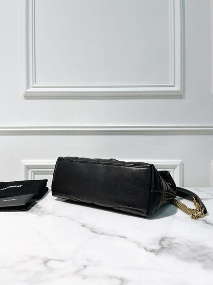 YSL PUFFER SMALL, Black/Gold