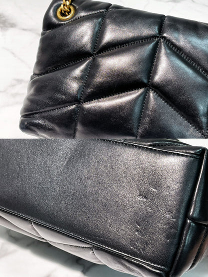 YSL PUFFER SMALL, Black/Gold