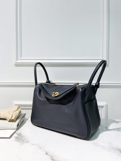HERMES LINDY 30, Blue Nuit/Gold
