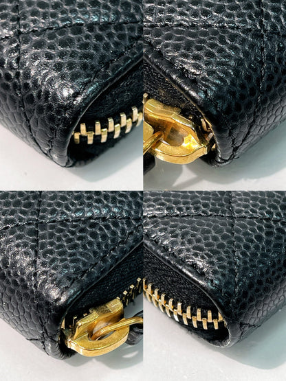 CHANEL ZIP WALLET, Black/Gold