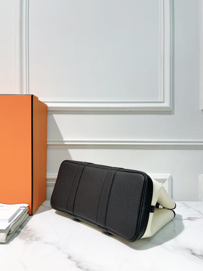 HERMES GARDEN PARTY 30, Vanille/Noir