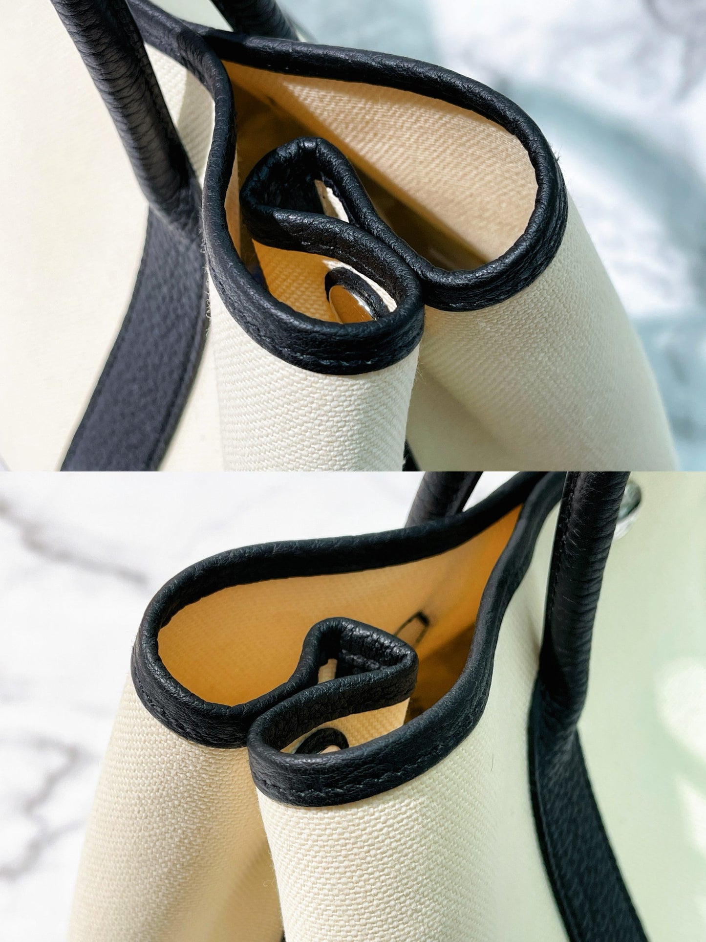 HERMES GARDEN PARTY 30, Vanille/Noir