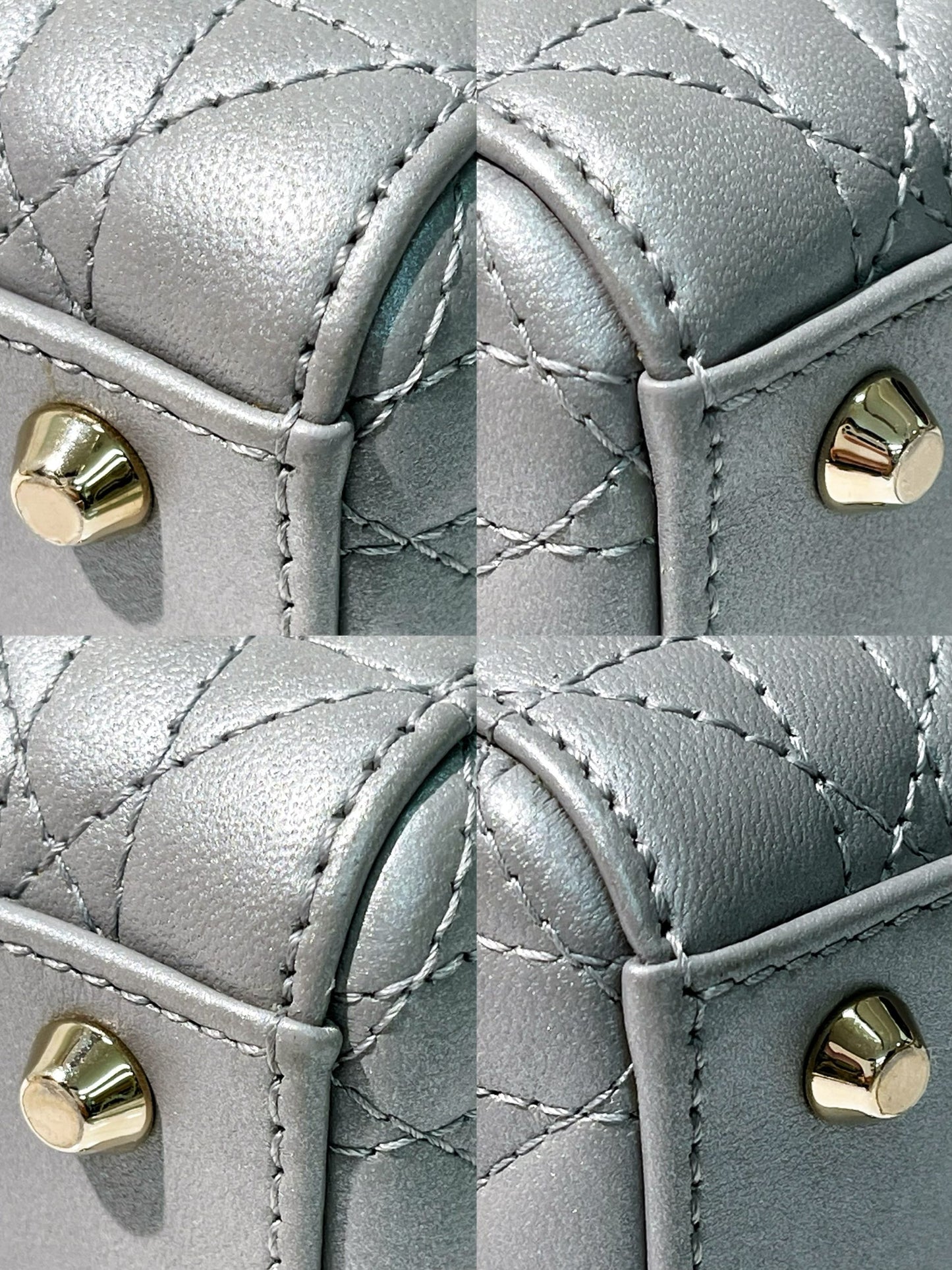 DIOR MINI LADY DIOR, Gray/Gold