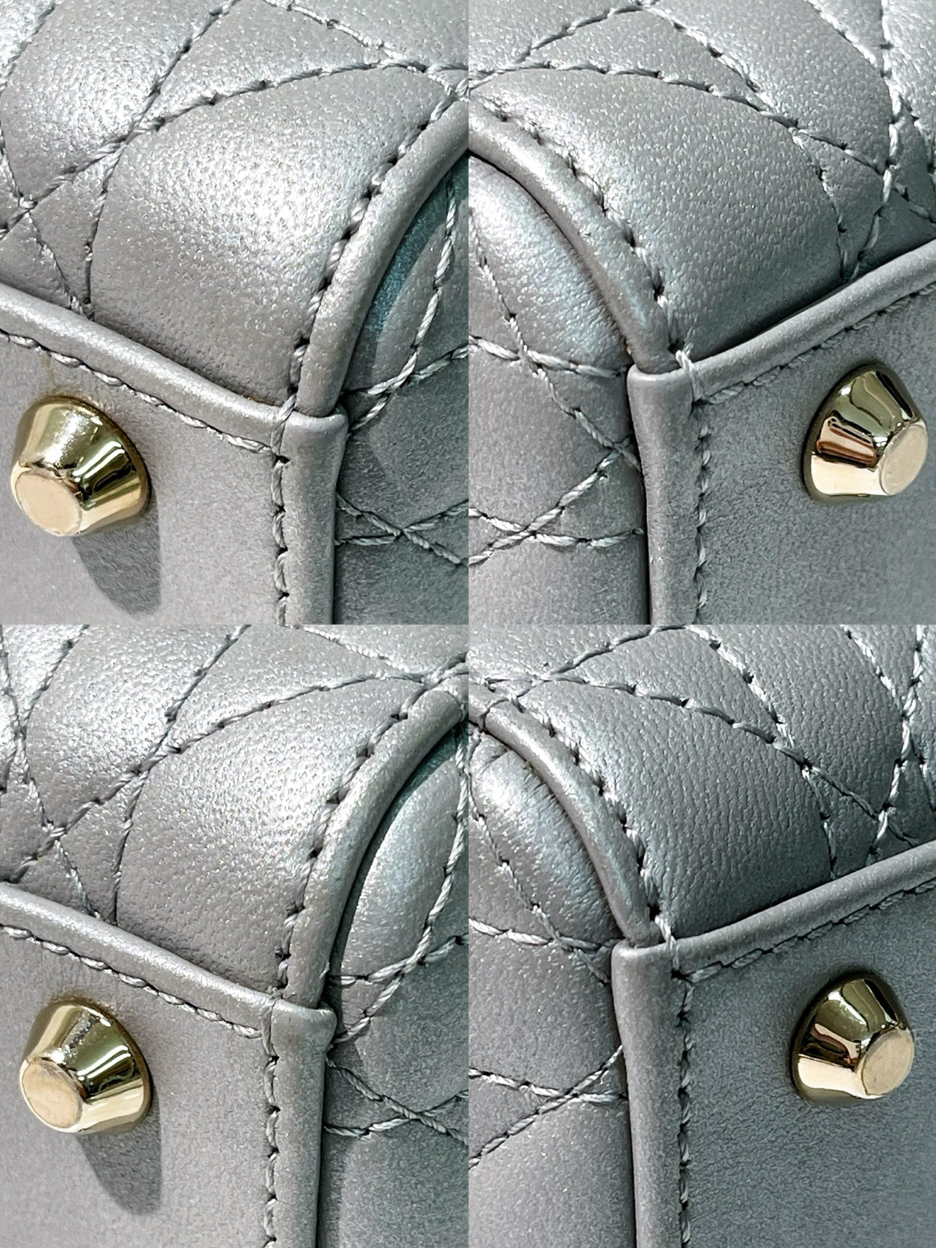 DIOR MINI LADY DIOR, Gray/Gold