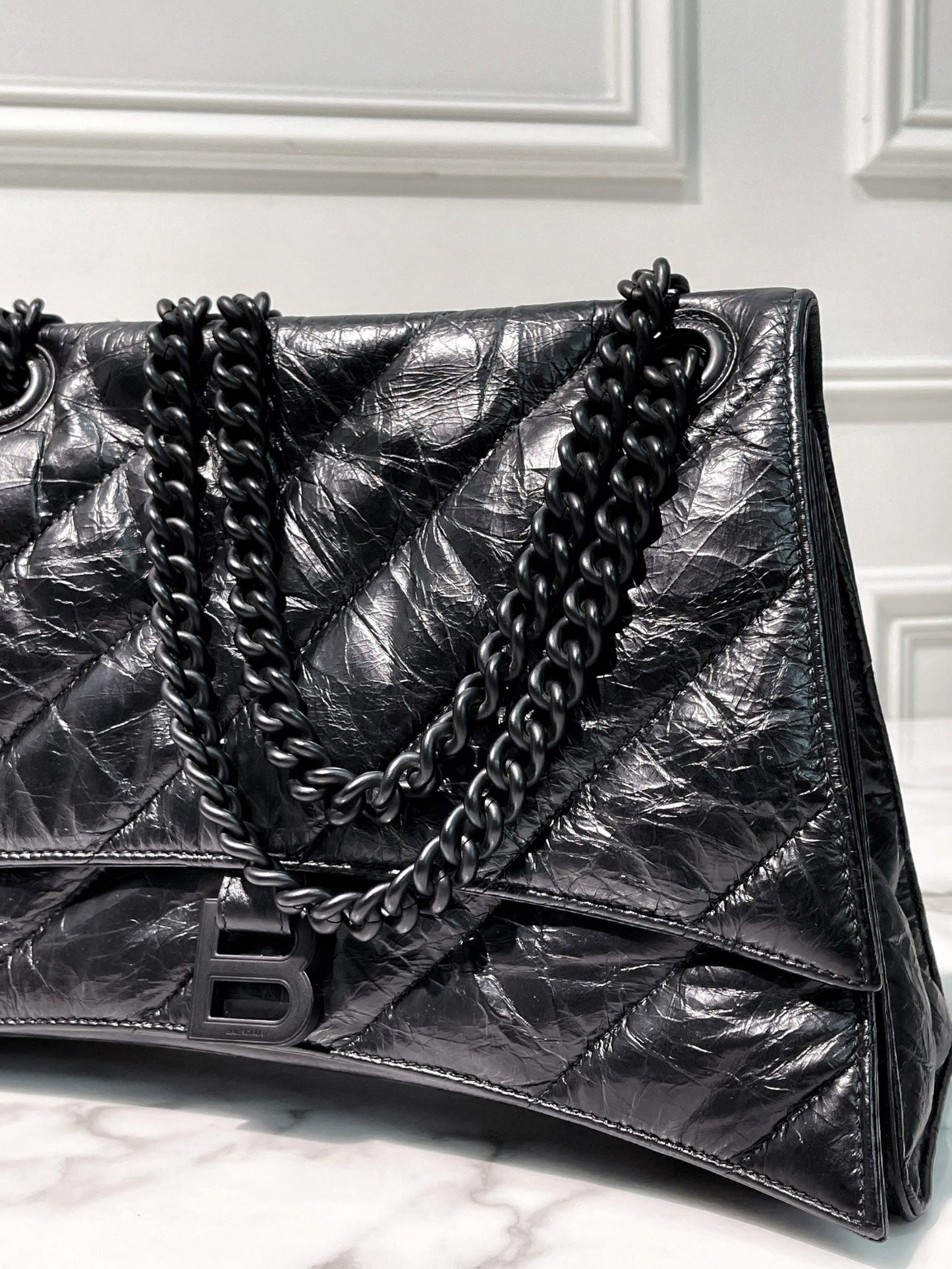 BALENCIAGA MEDIUM CRUSH, So Black