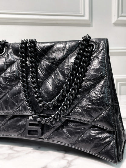 BALENCIAGA MEDIUM CRUSH, So Black