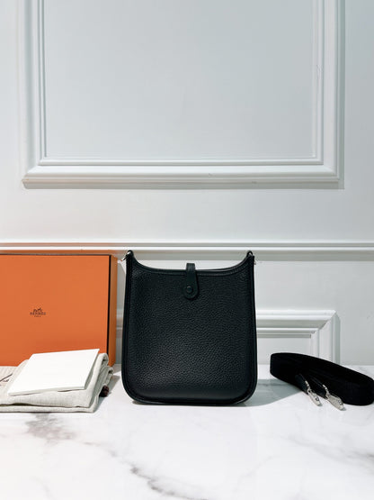 HERMES MINI EVELYNE, Noir/Silver