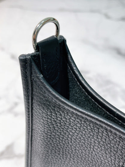 HERMES MINI EVELYNE, Noir/Silver