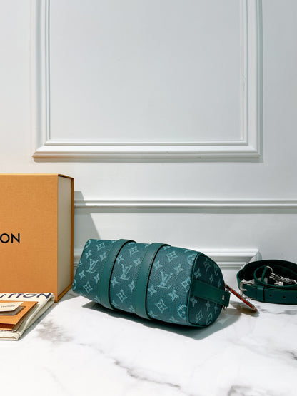 LV KEEPALL 25, Vert/Gold