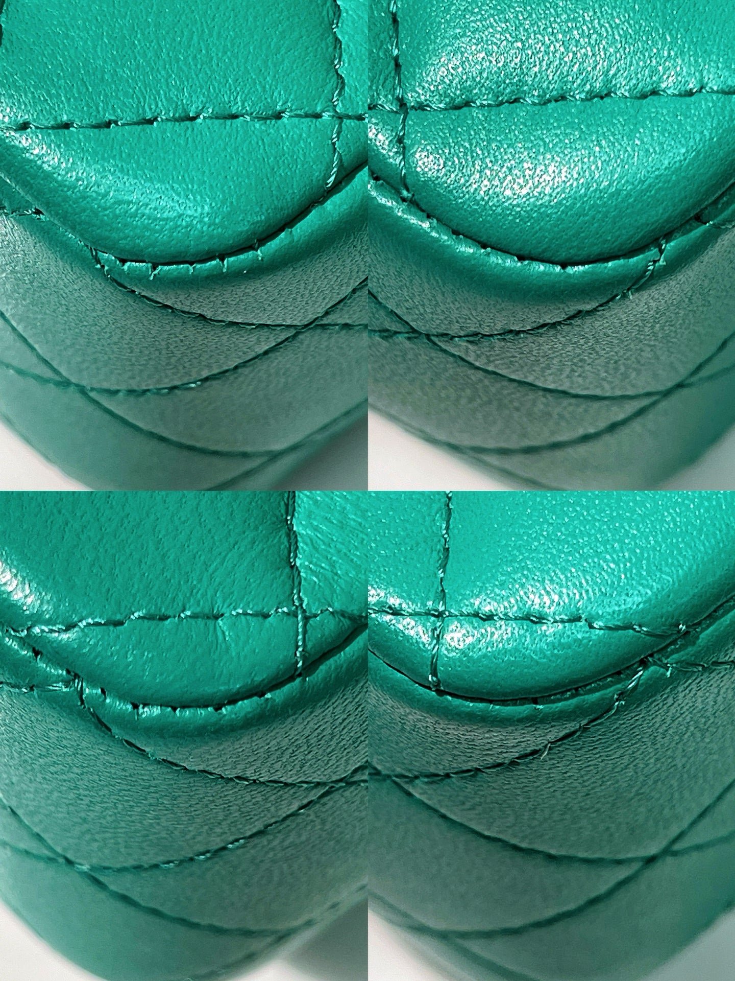 CHANEL 23P MINI HANDLE, Green/Blue/Gold