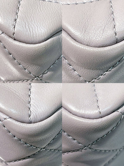 CHANEL MINI SQUARE, Gray/Gold