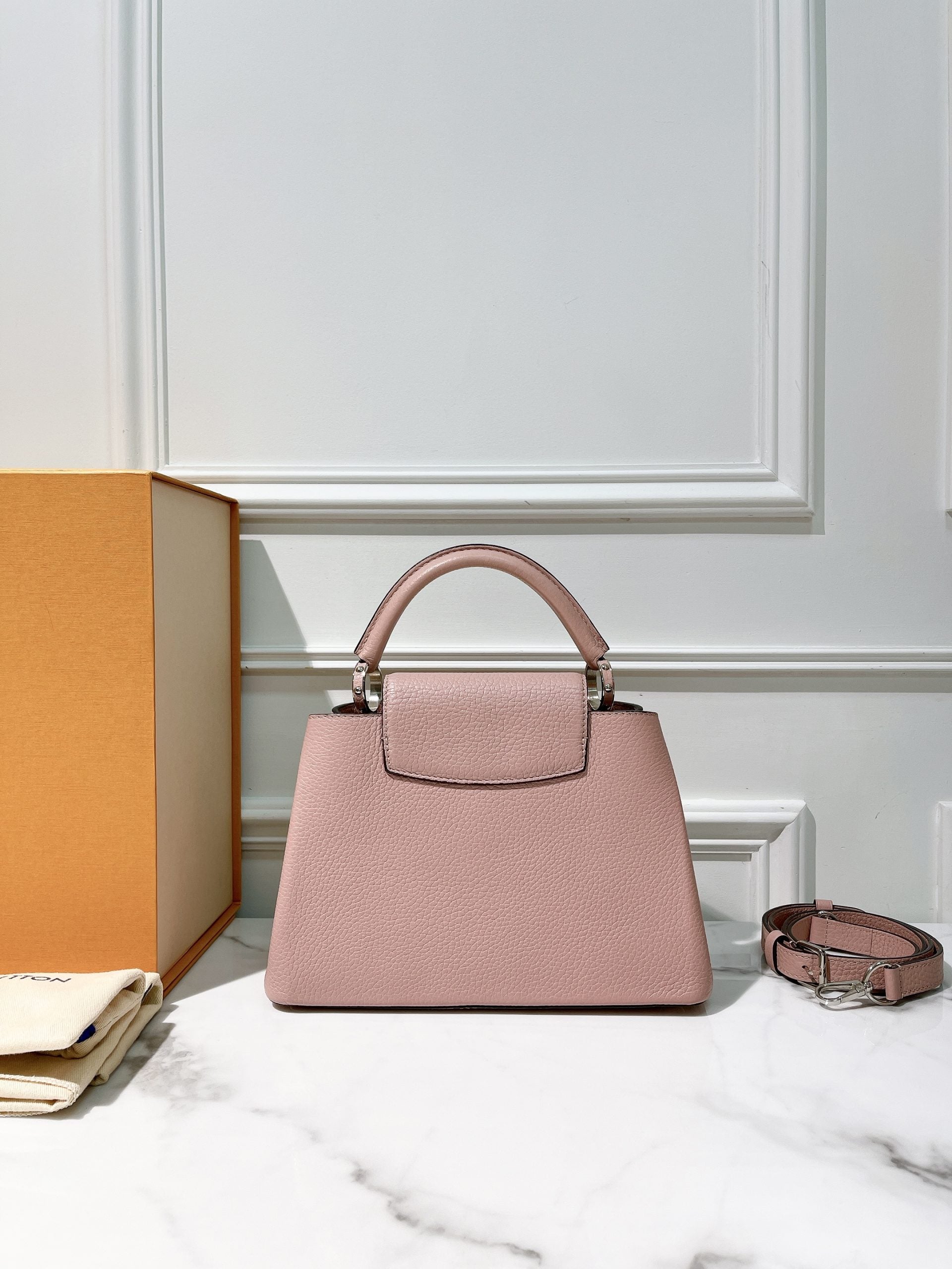 LV CAPUCINE BB, Pink/Silver
