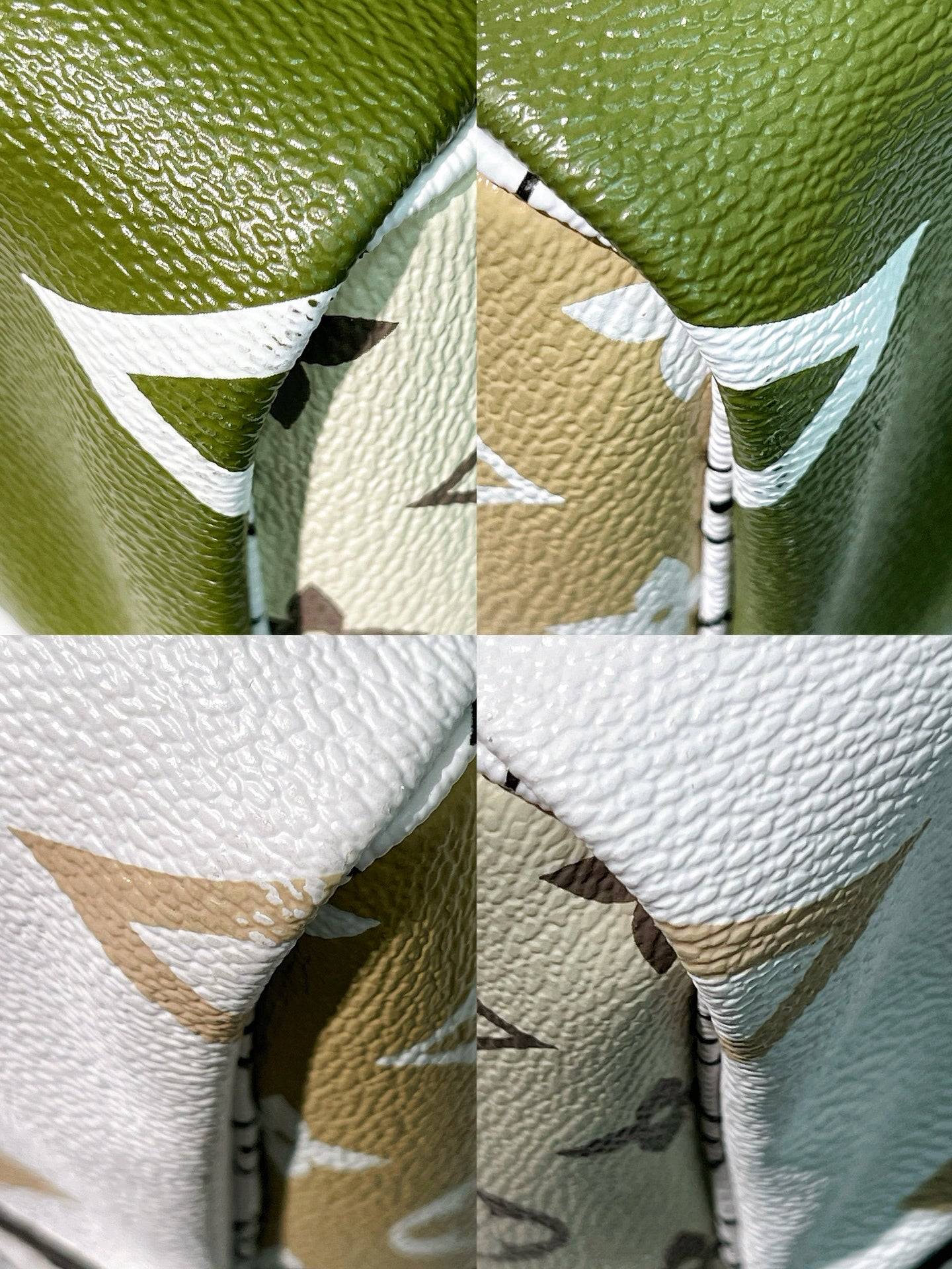 LV KEEPALL 50, Green/White/Gold