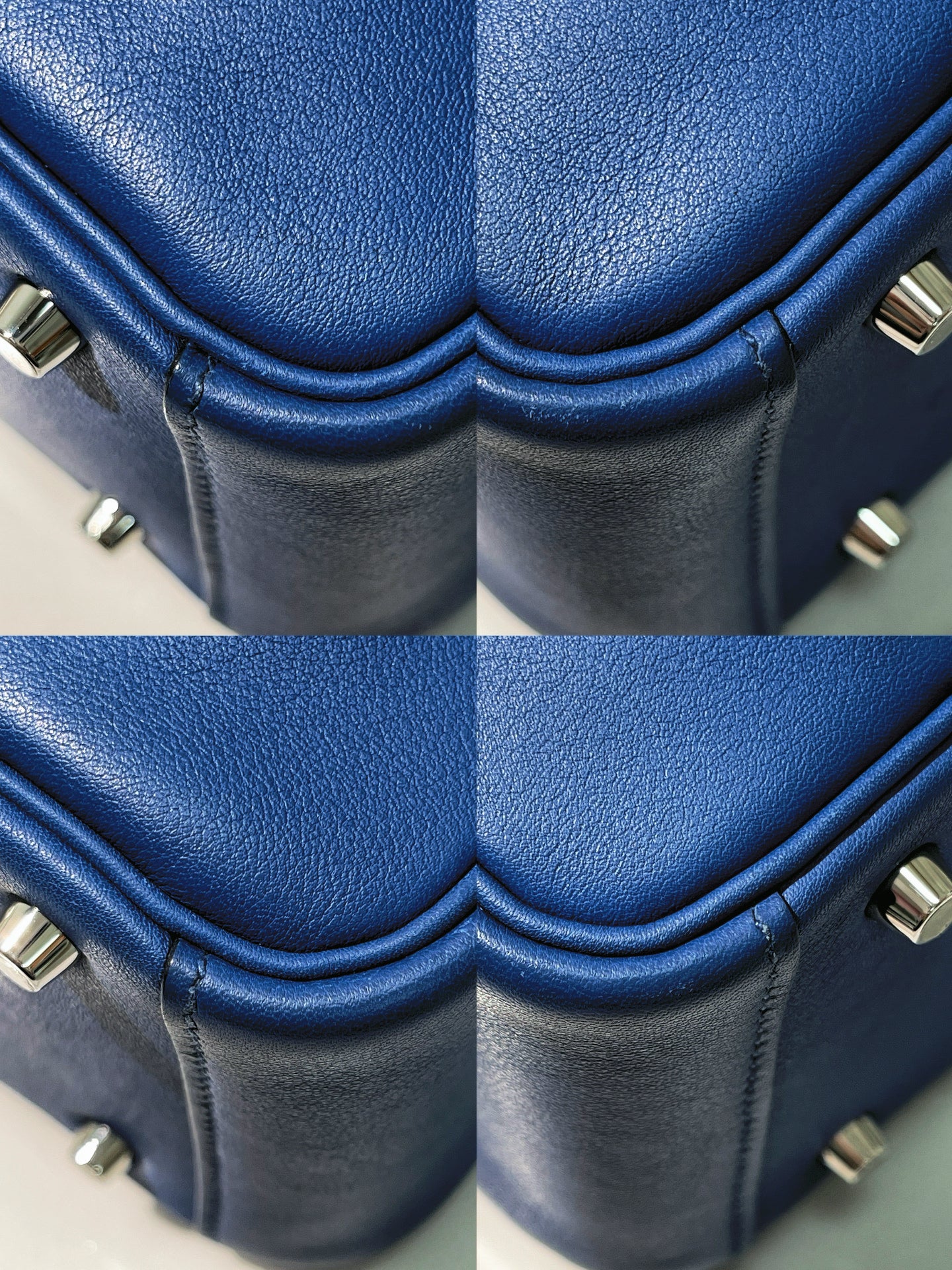 HERMES MINI LINDY, Blue France/Silver