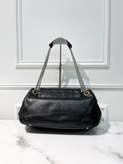 CHANEL SHOULDER BAG, Black/Silver/Gold