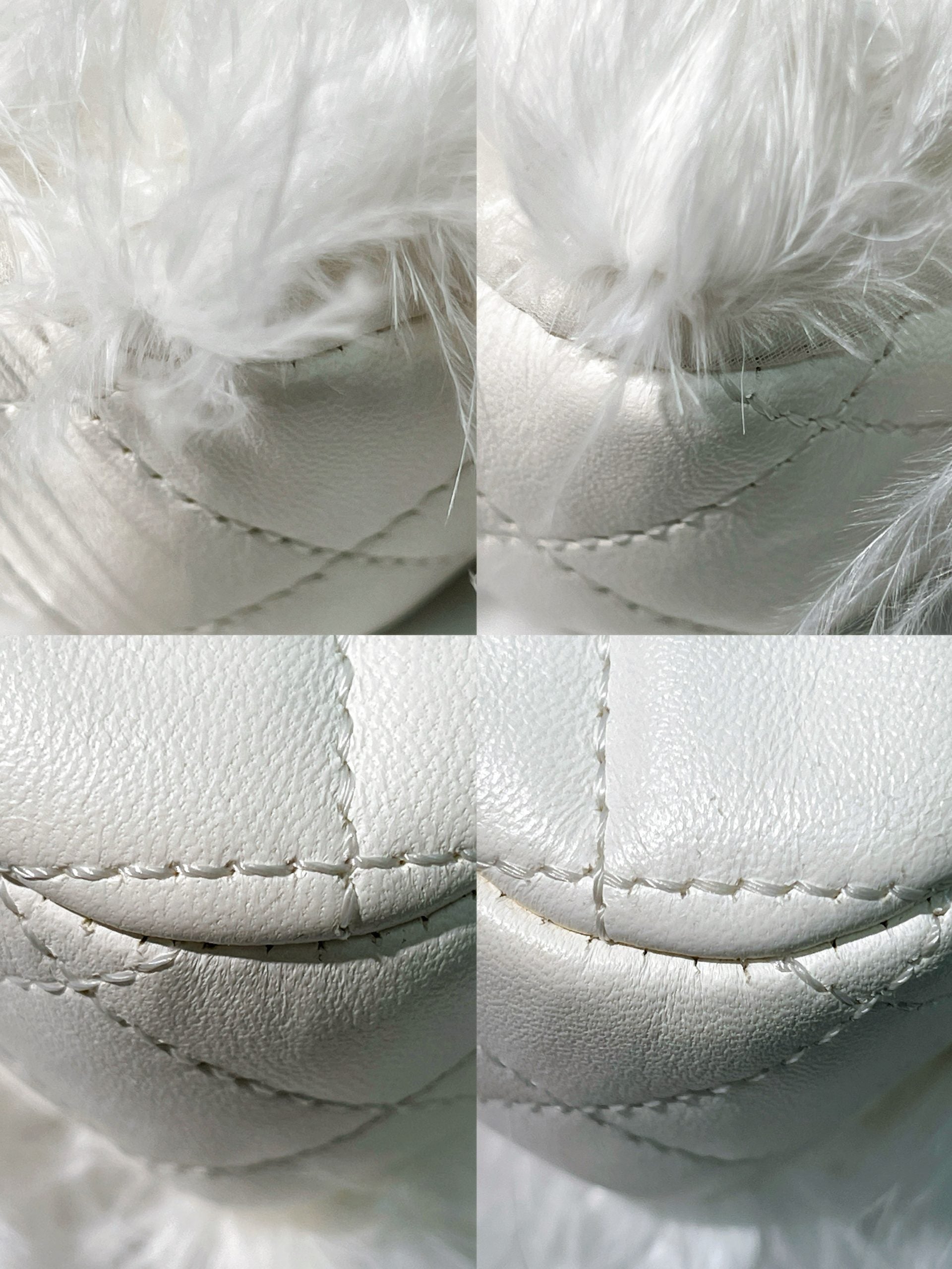 CHANEL MINI FLAP, White/Gold