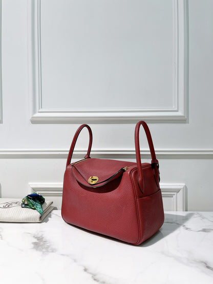 HERMES LINDY 26, Rouge Grenade/Gold