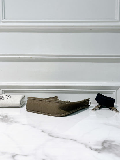 HERMES MINI EVELYNE, Etoupe/Silver