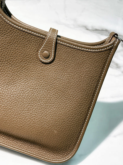 HERMES MINI EVELYNE, Etoupe/Silver