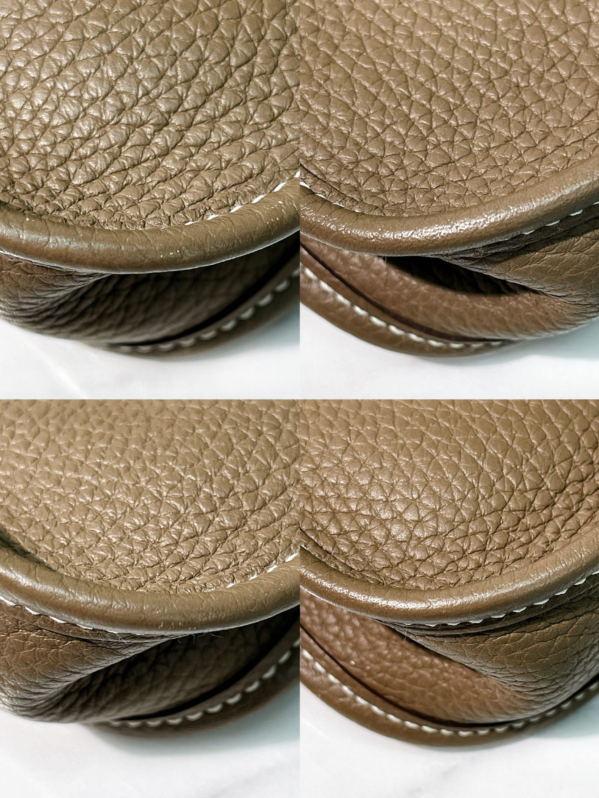 HERMES MINI EVELYNE, Etoupe/Silver