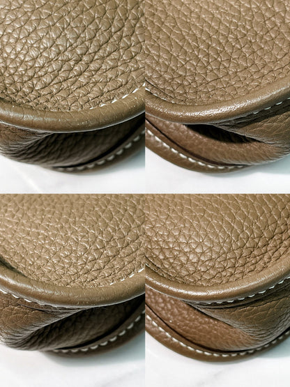 HERMES MINI EVELYNE, Etoupe/Silver