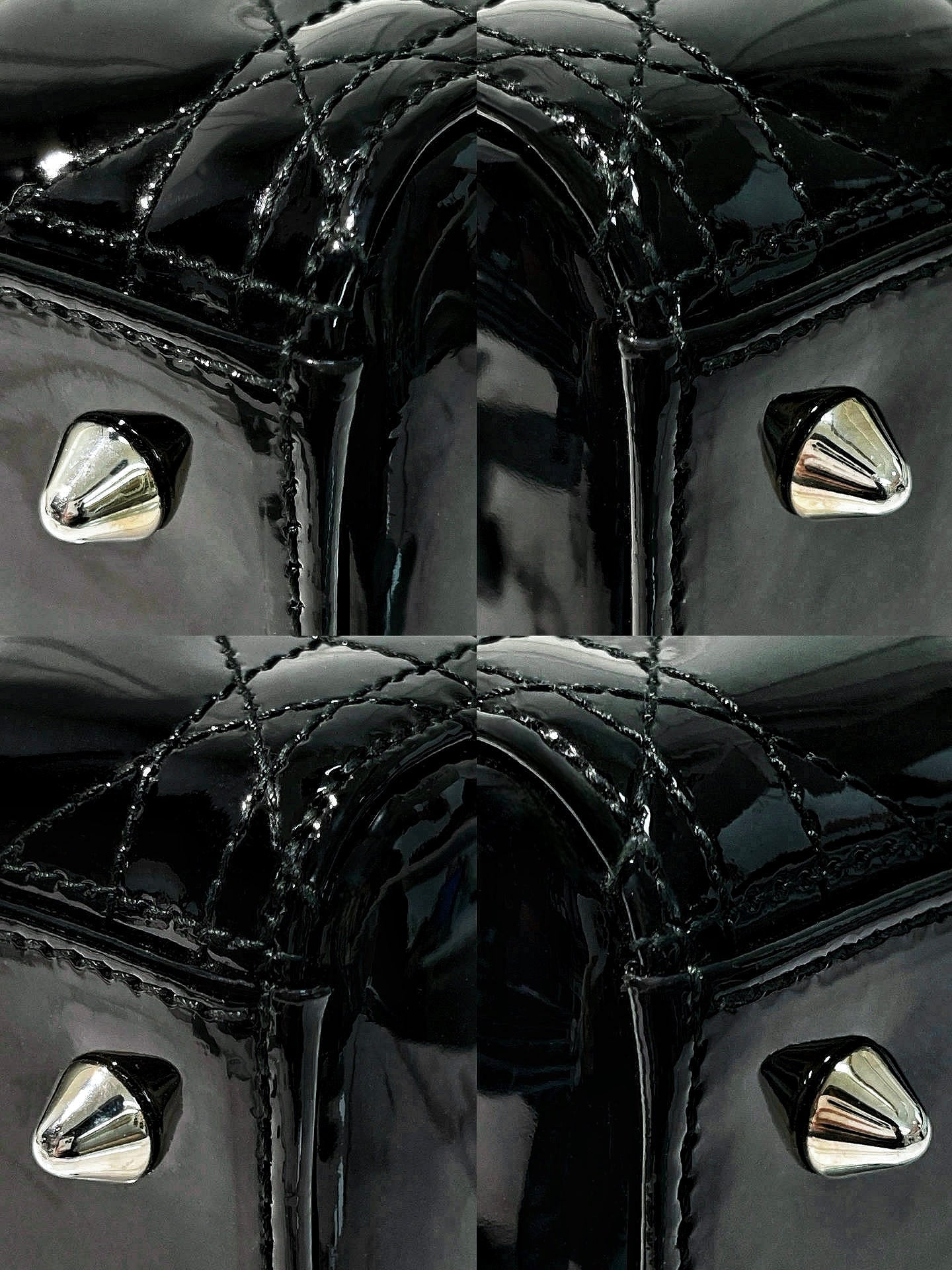 DIOR MEDIUM LADY DIOR, Black/Silver