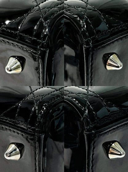 DIOR MEDIUM LADY DIOR, Black/Silver