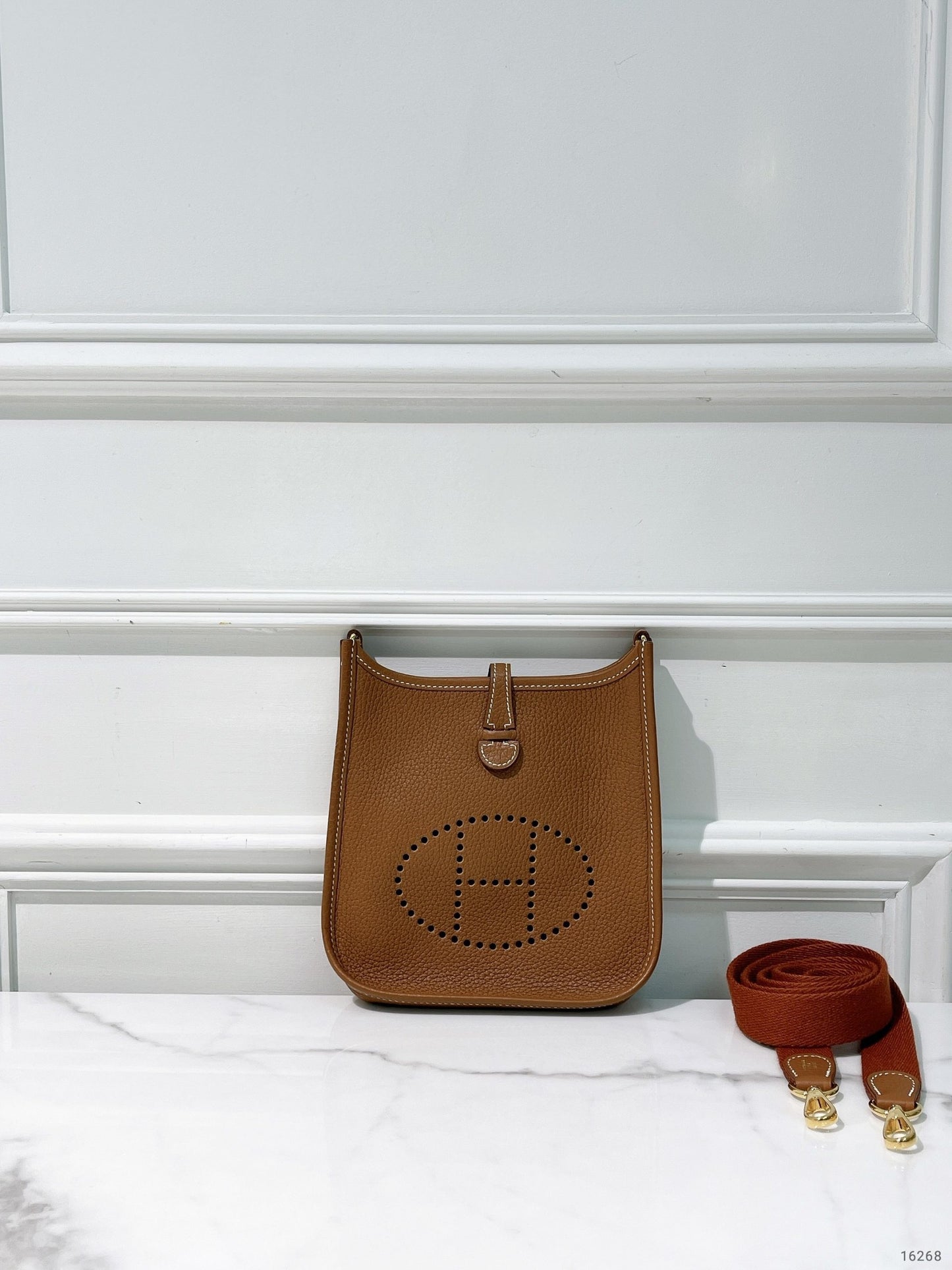 HERMES MINI EVELYNE, Gold/Gold