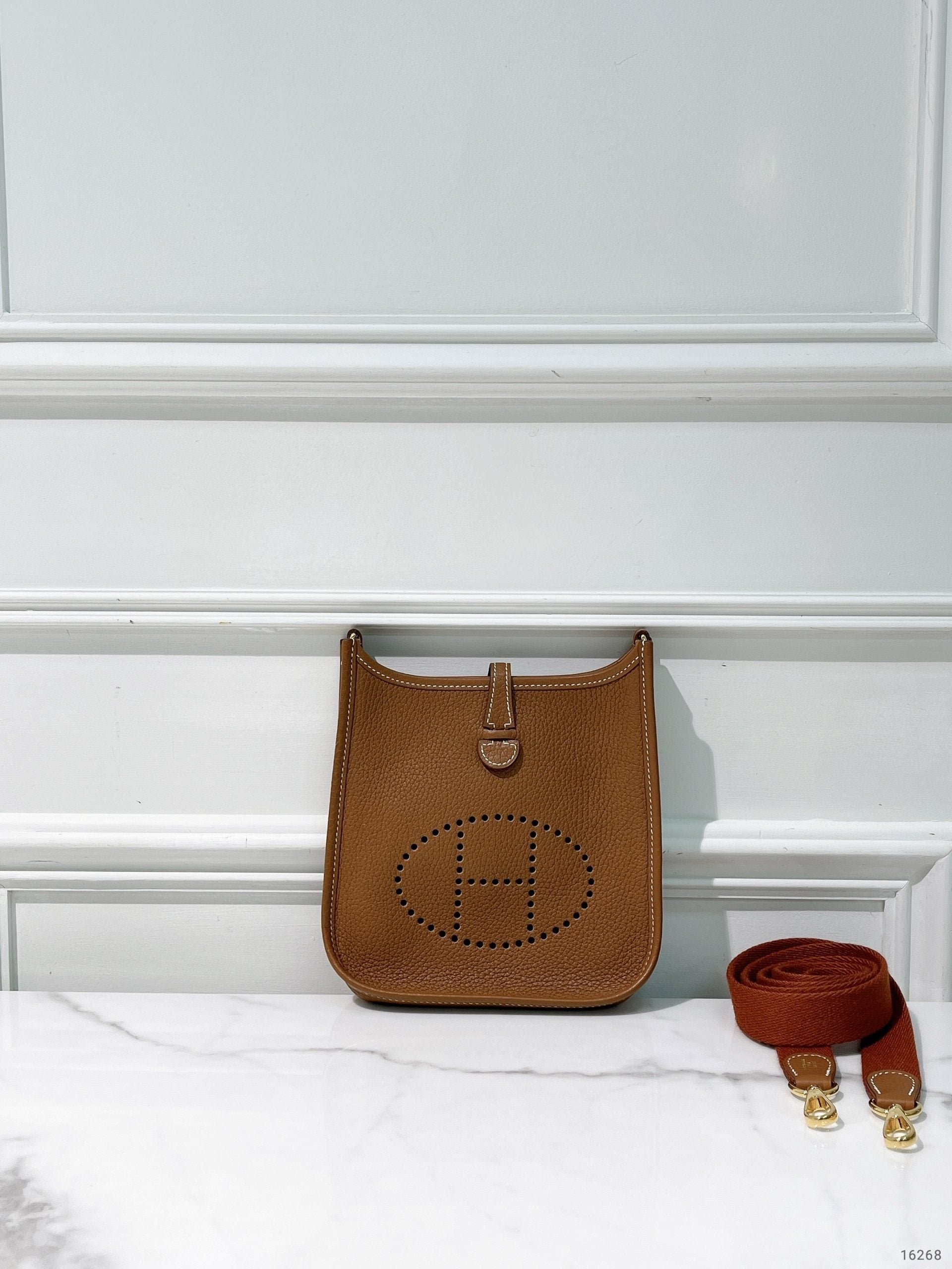 HERMES MINI EVELYNE, Gold/Gold