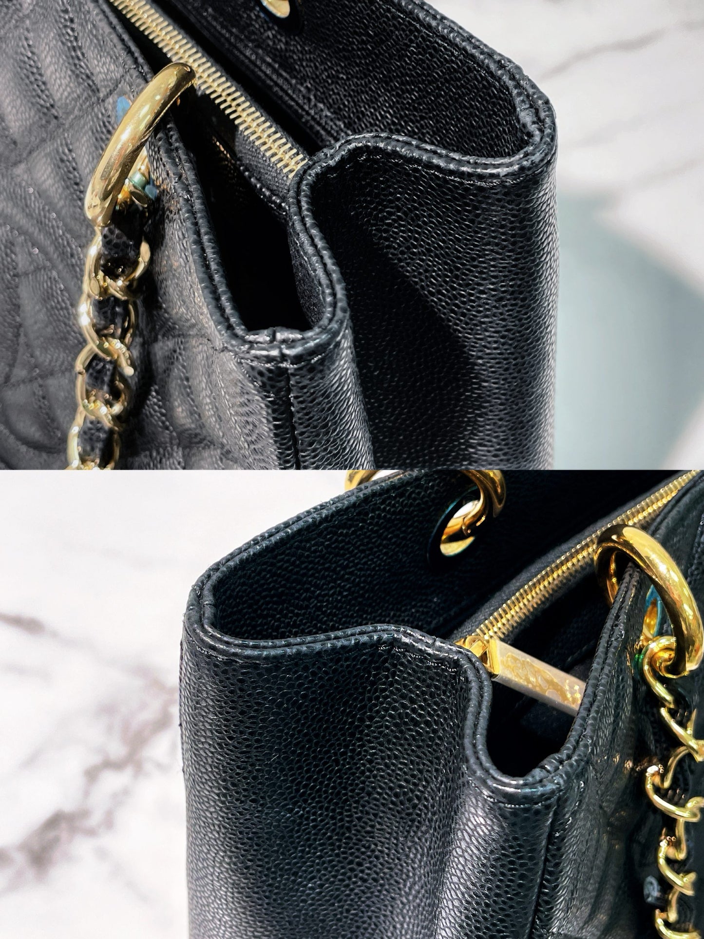 CHANEL GRAND SHOPPING TOTE, Black/Gold