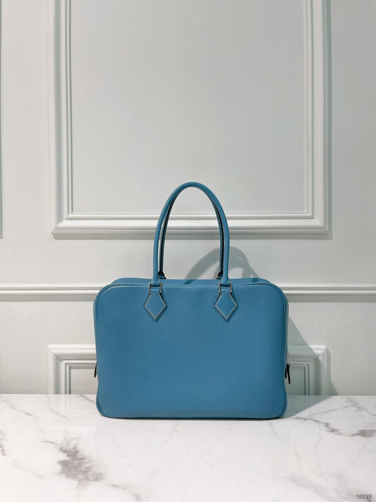 HERMES PLUME 32, Bleu Jean/Silver
