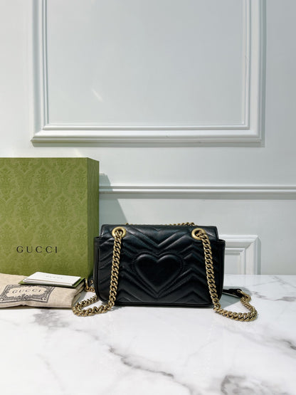 GUCCI MARMONT SMALL, Black/Gold