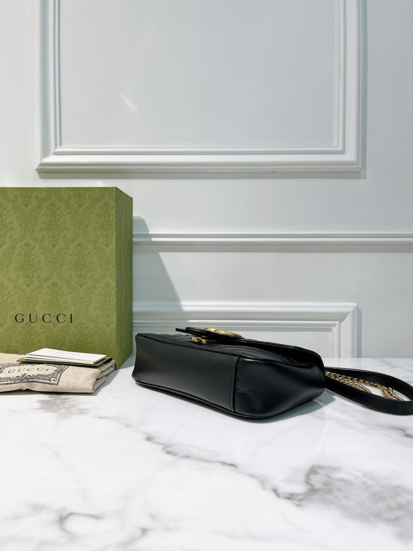 GUCCI MARMONT SMALL, Black/Gold