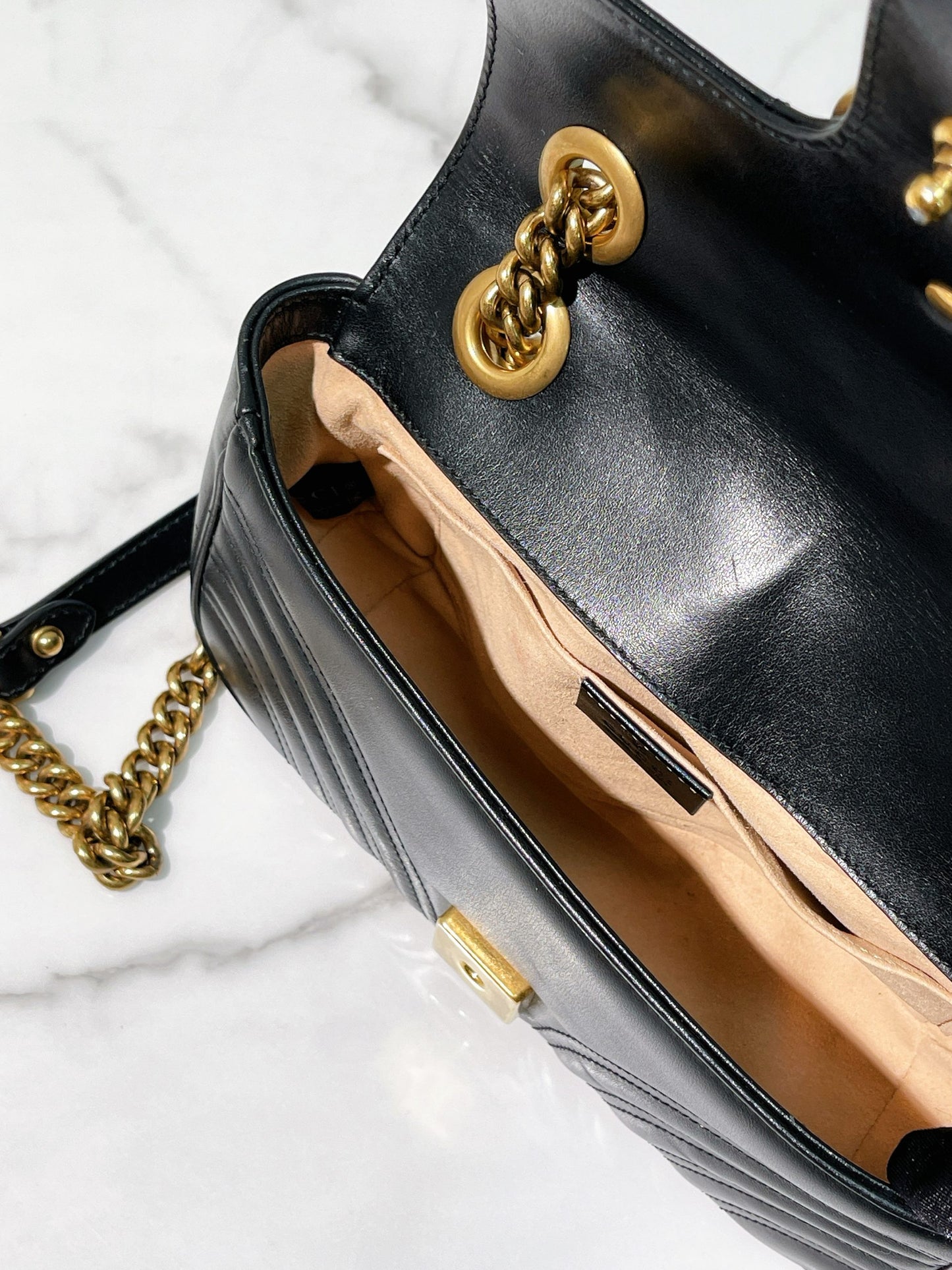 GUCCI MARMONT SMALL, Black/Gold