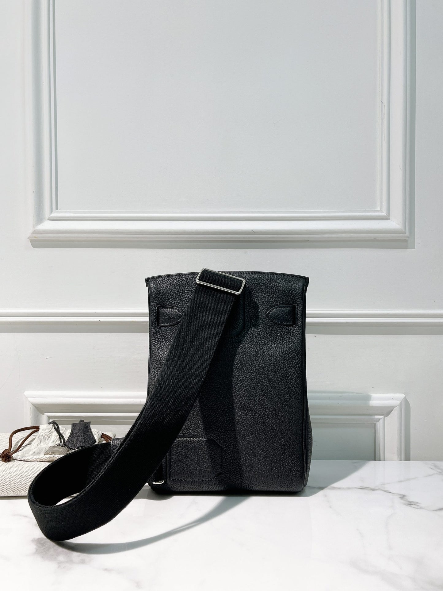 HERMES HAC A DOS PM, Noir/Silver