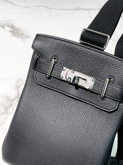 HERMES HAC A DOS PM, Noir/Silver