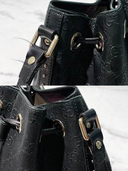 GUCCI BUCKET BAG, Black/Gold