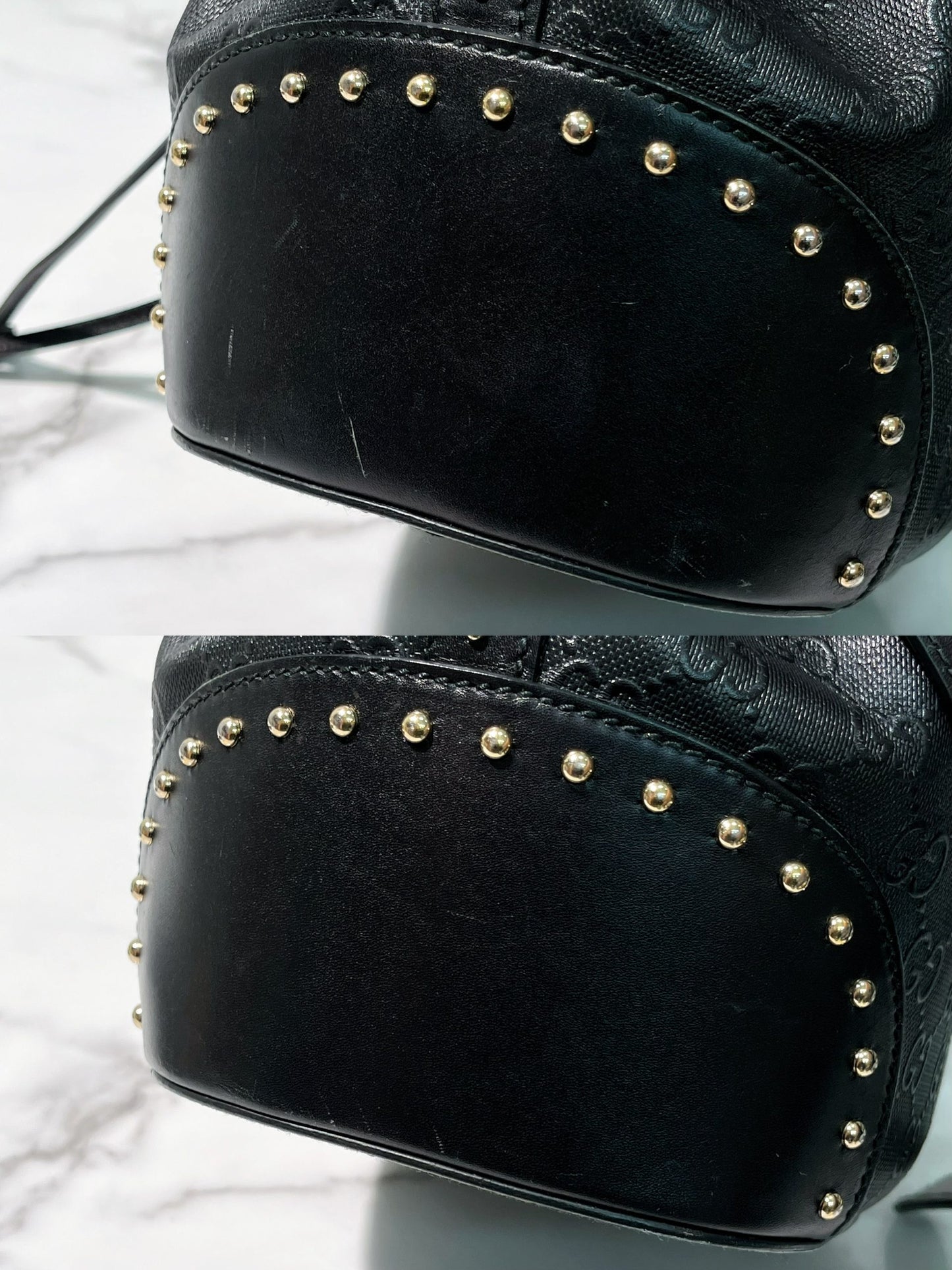 GUCCI BUCKET BAG, Black/Gold