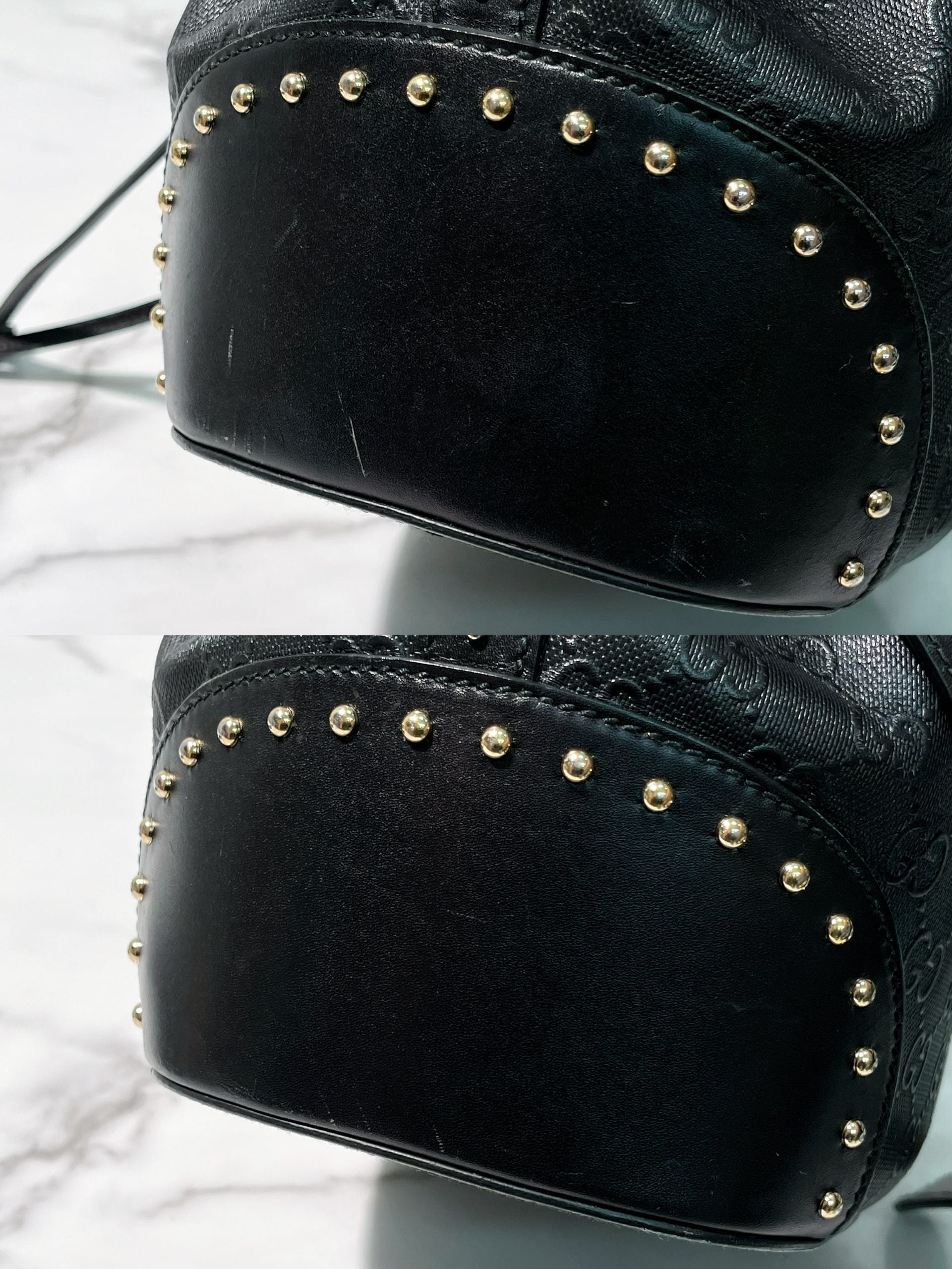 GUCCI BUCKET BAG, Black/Gold